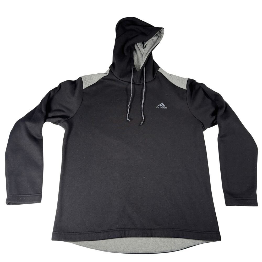 Adidas Golf Hoodie Mens Large Black Pullover Lightweight Performance Sweatshirt